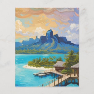 Bora Bora Island French Polynesia Art Flyer
