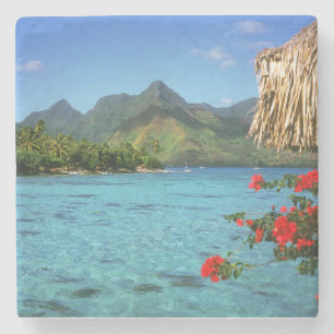 Bora Bora Island, French Polynesia Stone Coaster