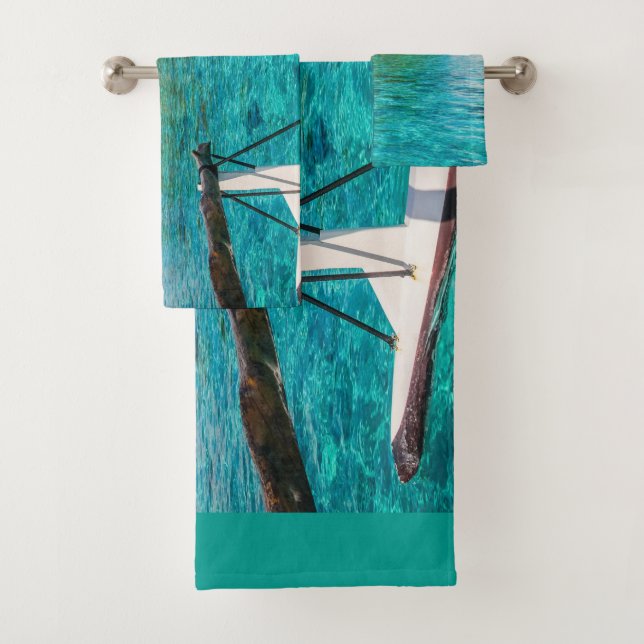 Bora Bora lagoon Bath Towel Set (Insitu)