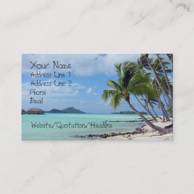 Bora Bora Lagoon Business Card (Front)
