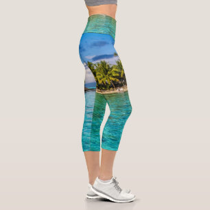 Bora Bora lagoon Capri Leggings