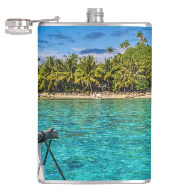 Bora Bora lagoon Hip Flask (Opened)
