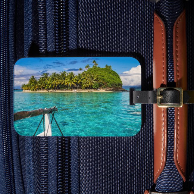 Bora Bora lagoon Luggage Tag (Front Insitu 4)