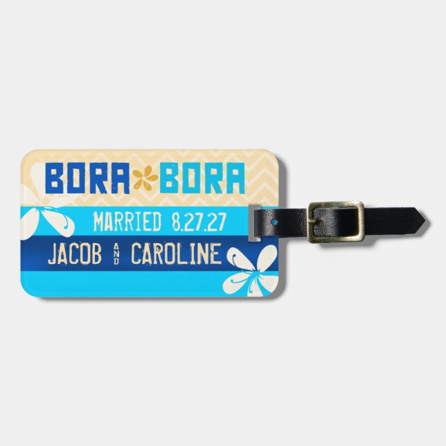 BORA BORA Luggage Tag Groupon (Front Horizontal)