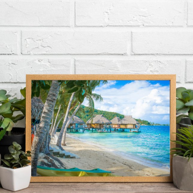 Bora Bora Pacific Islands Overwater Bungalows Poster (Creator Uploaded)