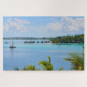 Bora Bora Paradise, Overwater Bungalow Dreams Jigsaw Puzzle