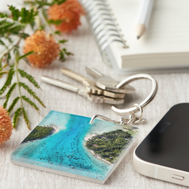 Bora Bora - Pathway To The Ocean Key Ring (Front Right)