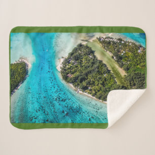 Bora Bora - Pathway To The Ocean Sherpa Blanket
