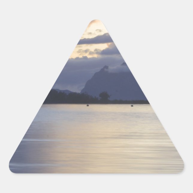 Bora Bora Sunset.JPG Triangle Sticker (Front)