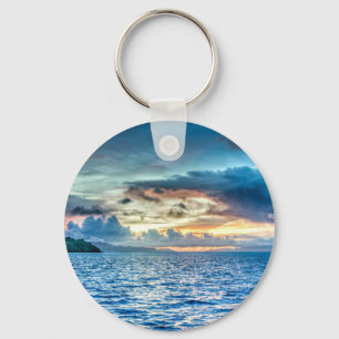 Bora Bora Sunset Key Ring