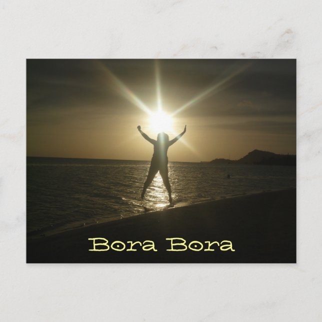 Bora Bora Sunset Postcard (Front)