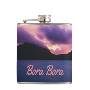 Bora Bora Suset Island Beach Hip Flask