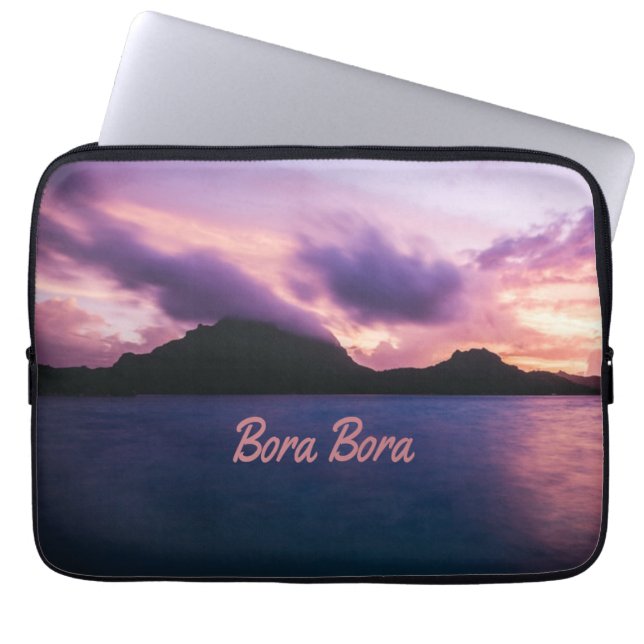 Bora Bora Suset Island Beach Laptop Sleeve (Front)
