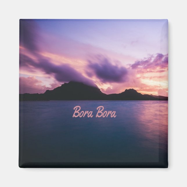 Bora Bora Suset Island Beach Magnet (Front)
