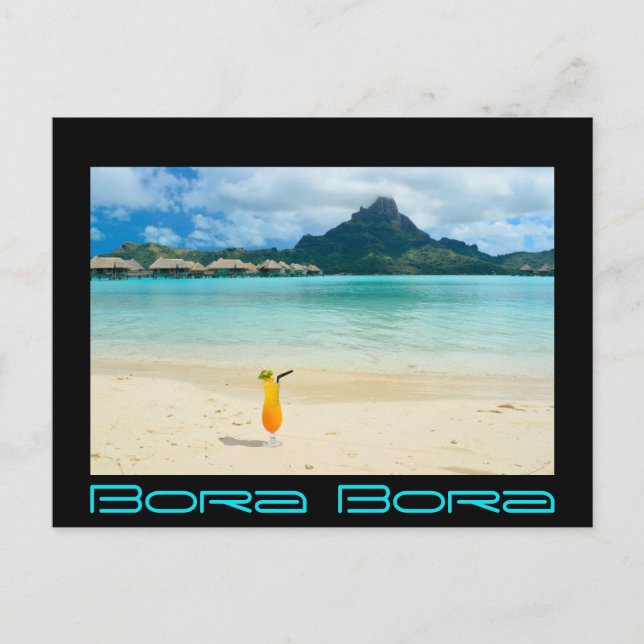 Bora Bora tropical cocktail postcard (Front)