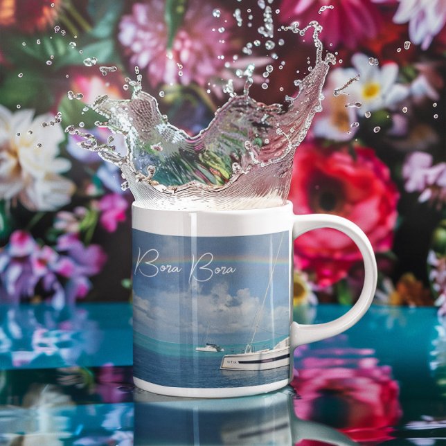 Bora Bora Tropical Island Paradise Yacht  Coffee M Coffee Mug (Creator Uploaded)