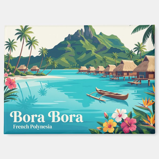 Bora Bora, Vaitape, French Polynesia Magnet (Front)