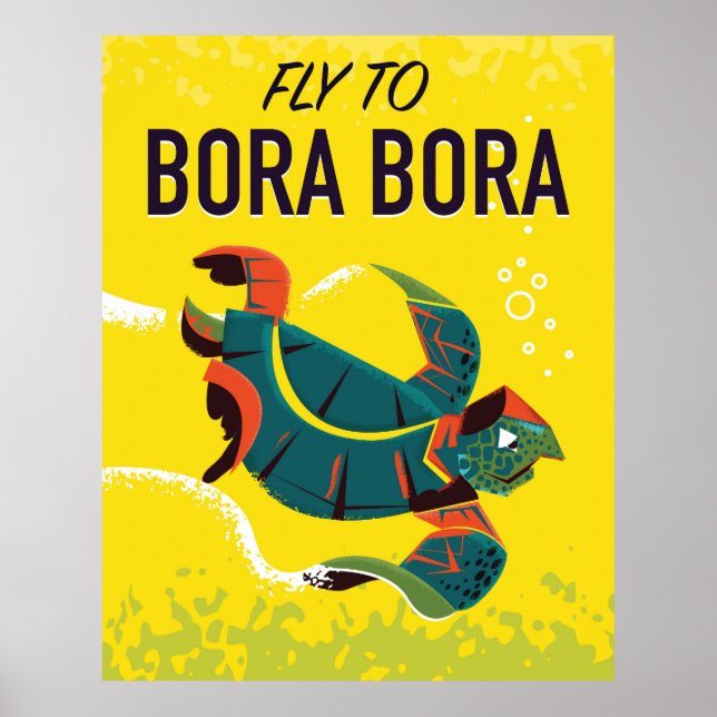 Bora Bora vintage travel poster (Front)