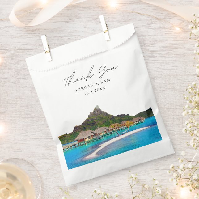 Bora Bora Wedding Favour Thank You Bags (Clipped)