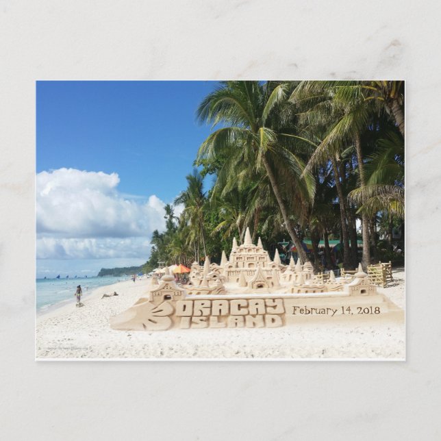 Boracay Beautiful Castle - Customise DATE Postcard (Front)