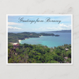 boracay island greetings postcard