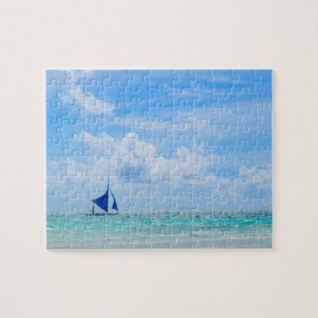 Boracay Island Paraw Sailing in Philippines Jigsaw Puzzle (Horizontal)