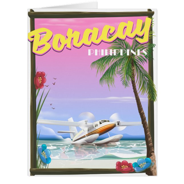 Boracay Philippines beach travel poster (Front)