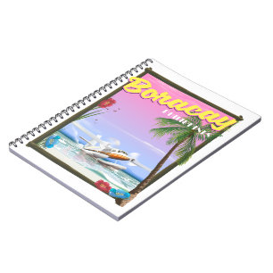 Boracay Philippines beach travel poster Notebook