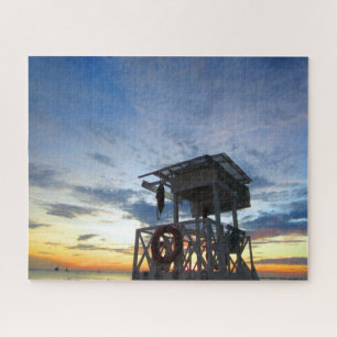 boracay sunset lifeguard jigsaw puzzle