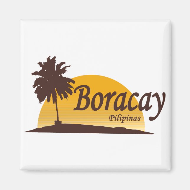 Boracay white magnet (Front)
