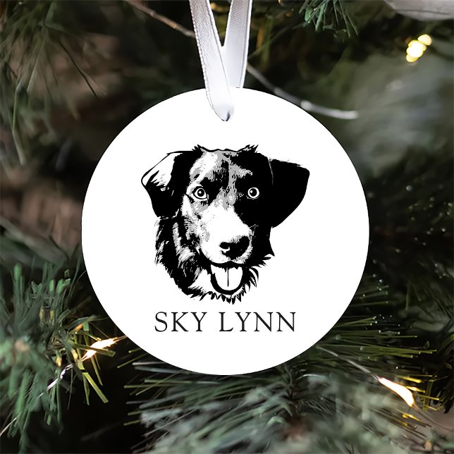 Borador Dog Hand Drawing Personalised Ceramic Tree Decoration (Creator Uploaded)