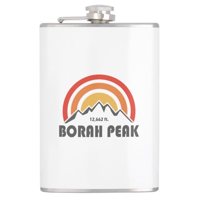 Borah Peak Hip Flask (Front)