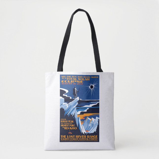 Borah Peak Idaho Solar Eclipse Tote Bag (Front)