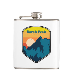 Borah Peak Idaho Sunrise Hip Flask
