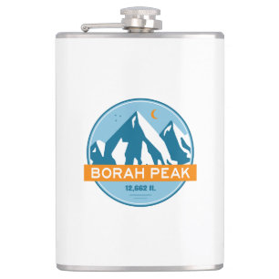 Borah Peak Stars Moon Hip Flask