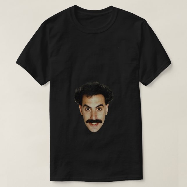 Borat - Head Sticker T-Shirt (Design Front)