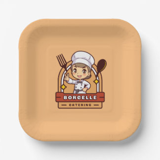 Borcelle Caters Custom Logo Paper Plates