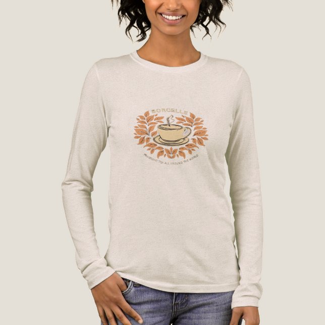 Borcelle Tea Lover Women’s Long Sleeve  Tri-Blend Shirt (Front)
