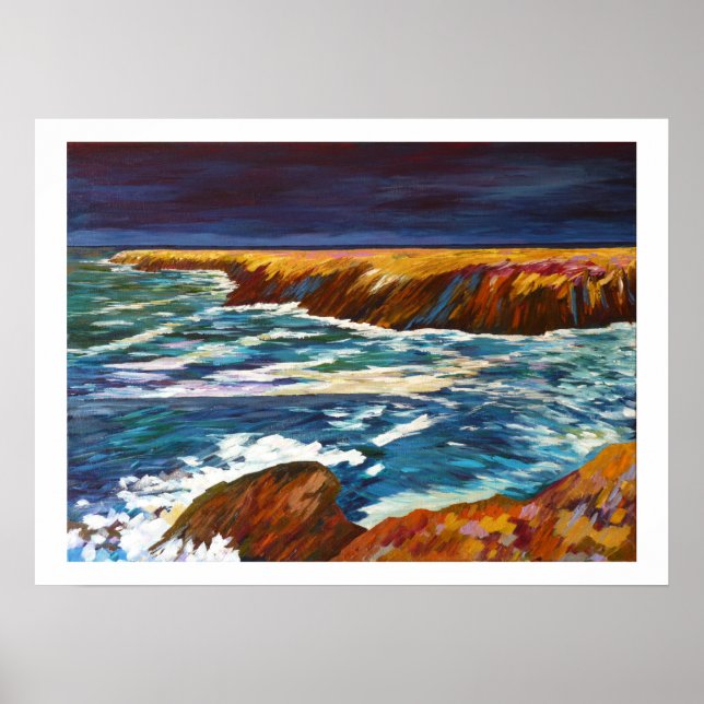 Bord de mer en Bretagne Poster (Front)