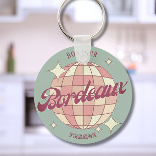 Bordeaux City France gift accessory teal decor Key Ring