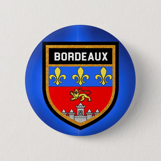 Bordeaux Flag 6 Cm Round Badge (Front)