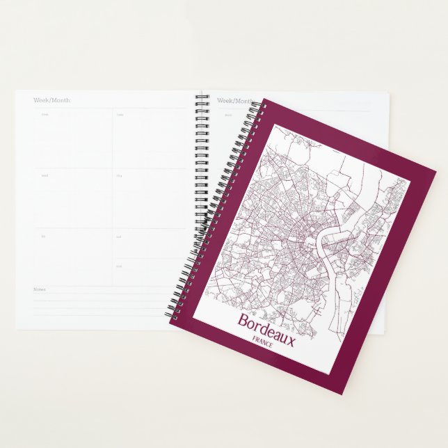 Bordeaux France City Map Planner (Display)