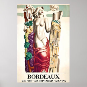 Bordeaux, France POSTER PRINT A5-A1 Vintage 1930s