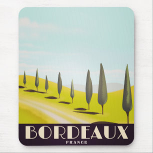 Bordeaux, french Vintage style travel poster Mouse Pad