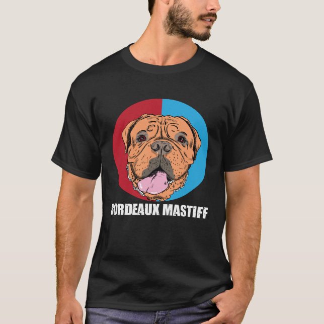 Bordeaux Mastiff Dogs Love T-Shirt (Front)