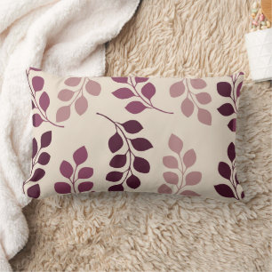 Bordeaux Modern Botanical Japandi Lumbar Cushion