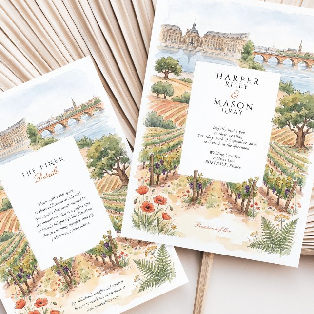 Bordeaux Place de la Bourse Wedding Invitation (Creator Uploaded)