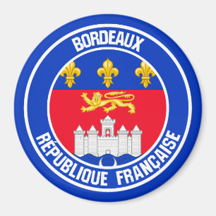 Bordeaux Round Emblem Magnet