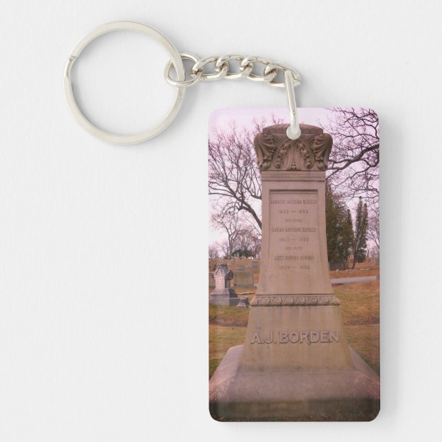 Borden Monument, Fall River, MA - A.J. Borden Key Ring (Front)