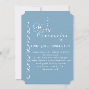 Border Charm Religious Invitation